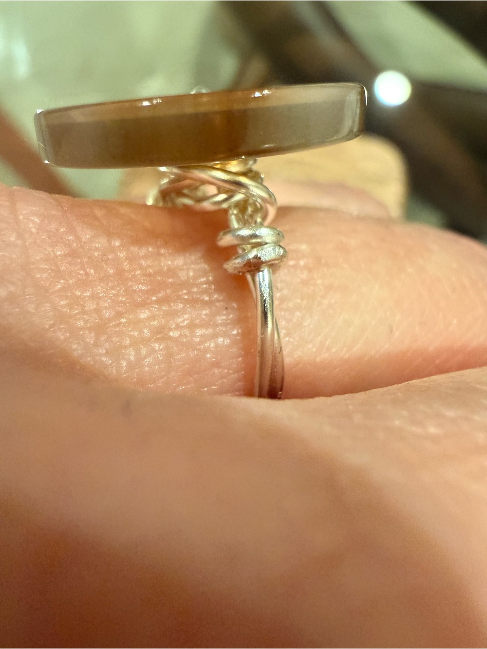 Hand made craft Button Ring - Picture 4 of 6